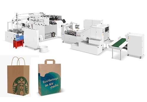 Fully automatic paper bag machine