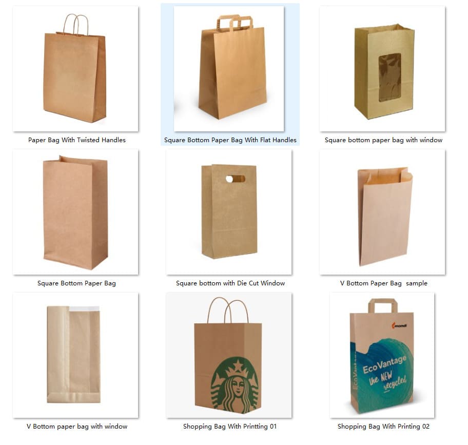 Common Paper Bag Styles in Daily Life