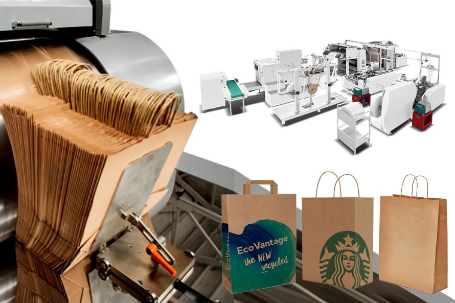 Fully Automatic High-speed Carry Paper Bag Making Machine